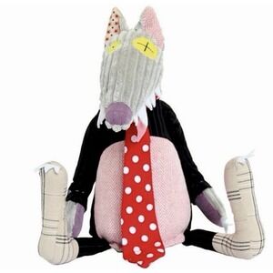 Les Deglingos BigBos Wolf Plush 10.5" Stuffed Animal w/ Hang Tag Quirky French